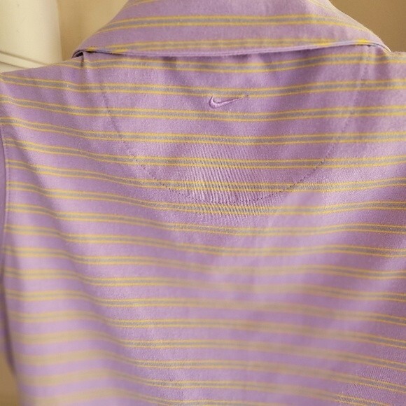 Nike Fit Dry Purple Striped Sleeveless Golf Tank Size Large - Picture 5 of 6